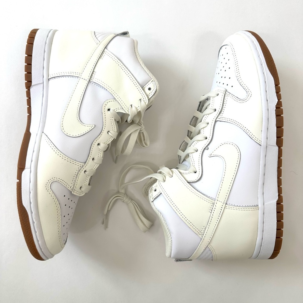 New without box Nike dunks White and Cream High-Top Sneakers